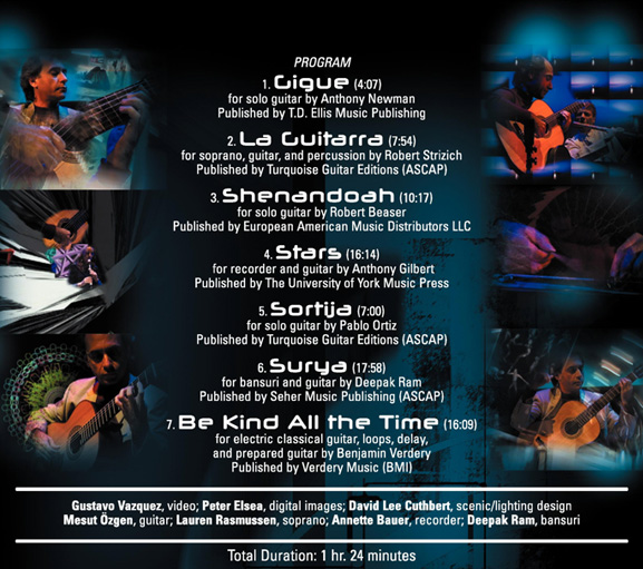New Dimensions in Classical Guitar DVD back cover photo